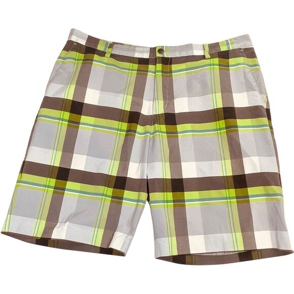 Adidas | Climalite Plaid Golf Shorts Performance Activewear Size 38 | EUC - Picture 1 of 12